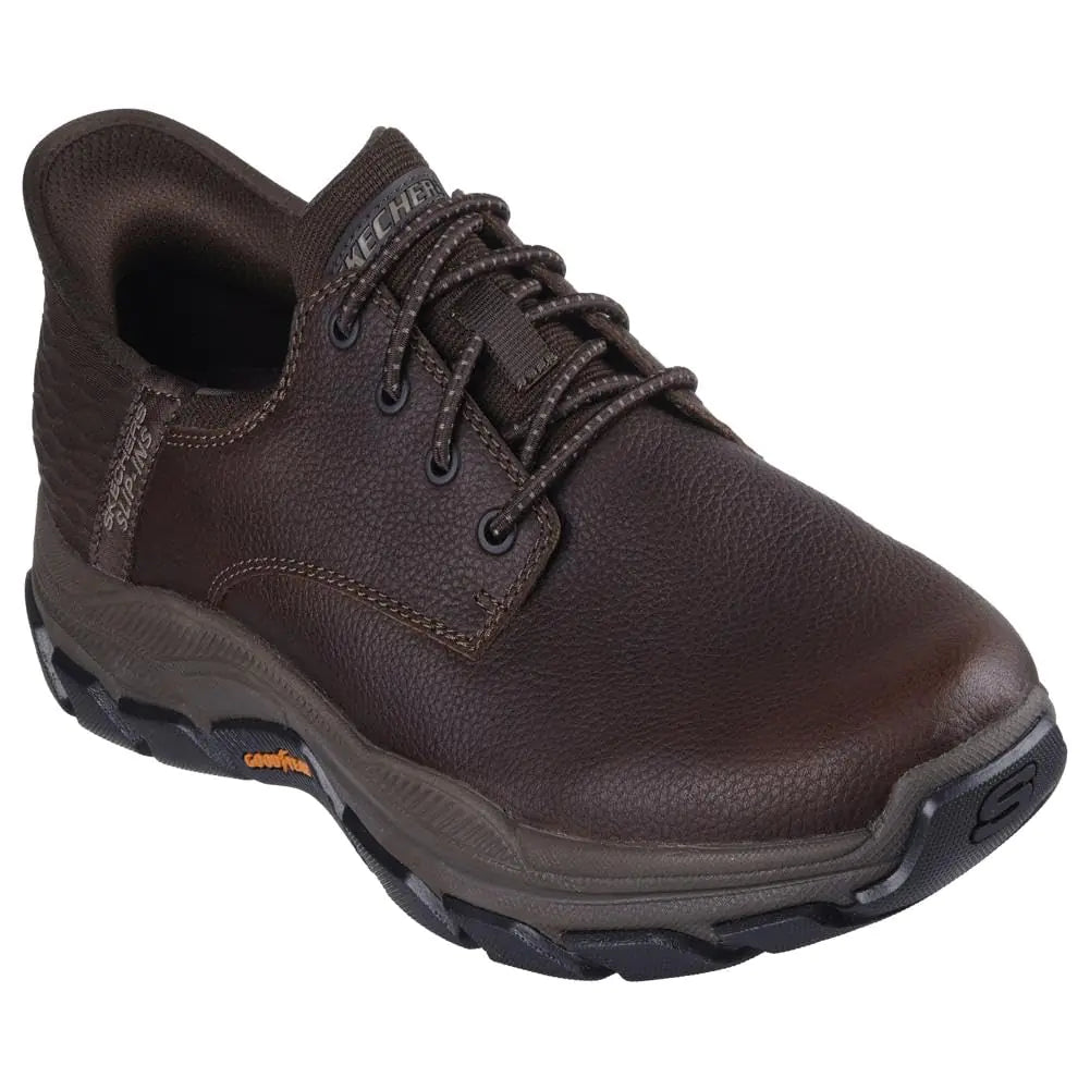 Skechers USA Mens Mens Respected-Garrett Loafer Red Brown 9.5
