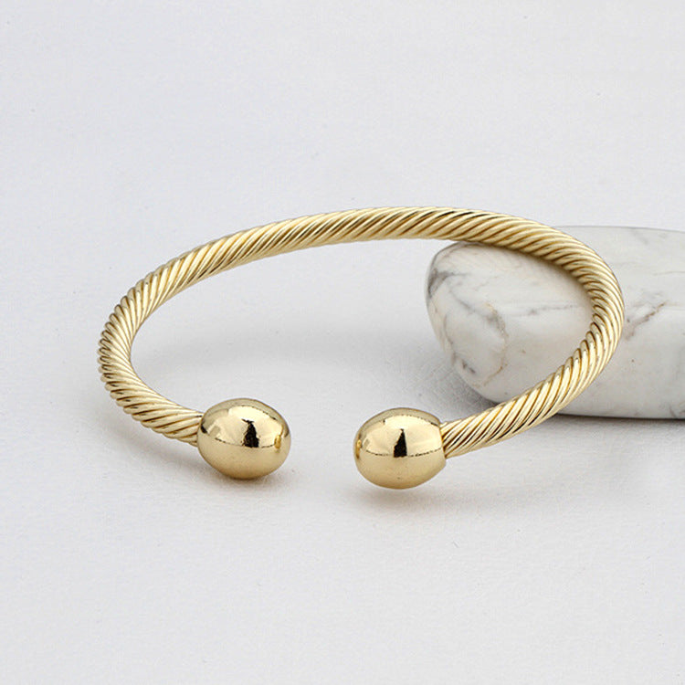 Magnetic Health Bracelet with Red Copper Design