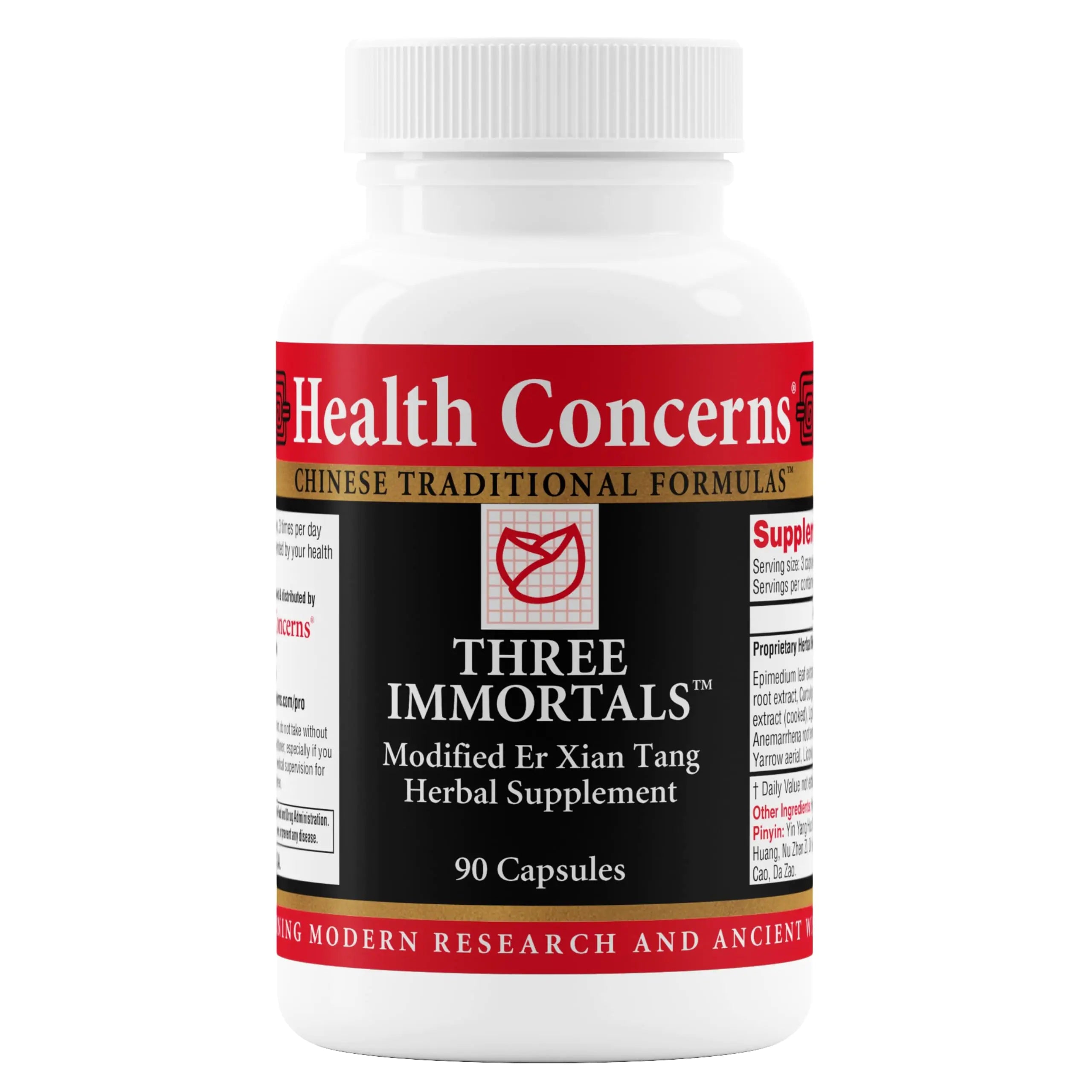 Health Concerns Three Immortals - Menopause Relief - Kidney & Heart Health Supplement - 90 Capsules