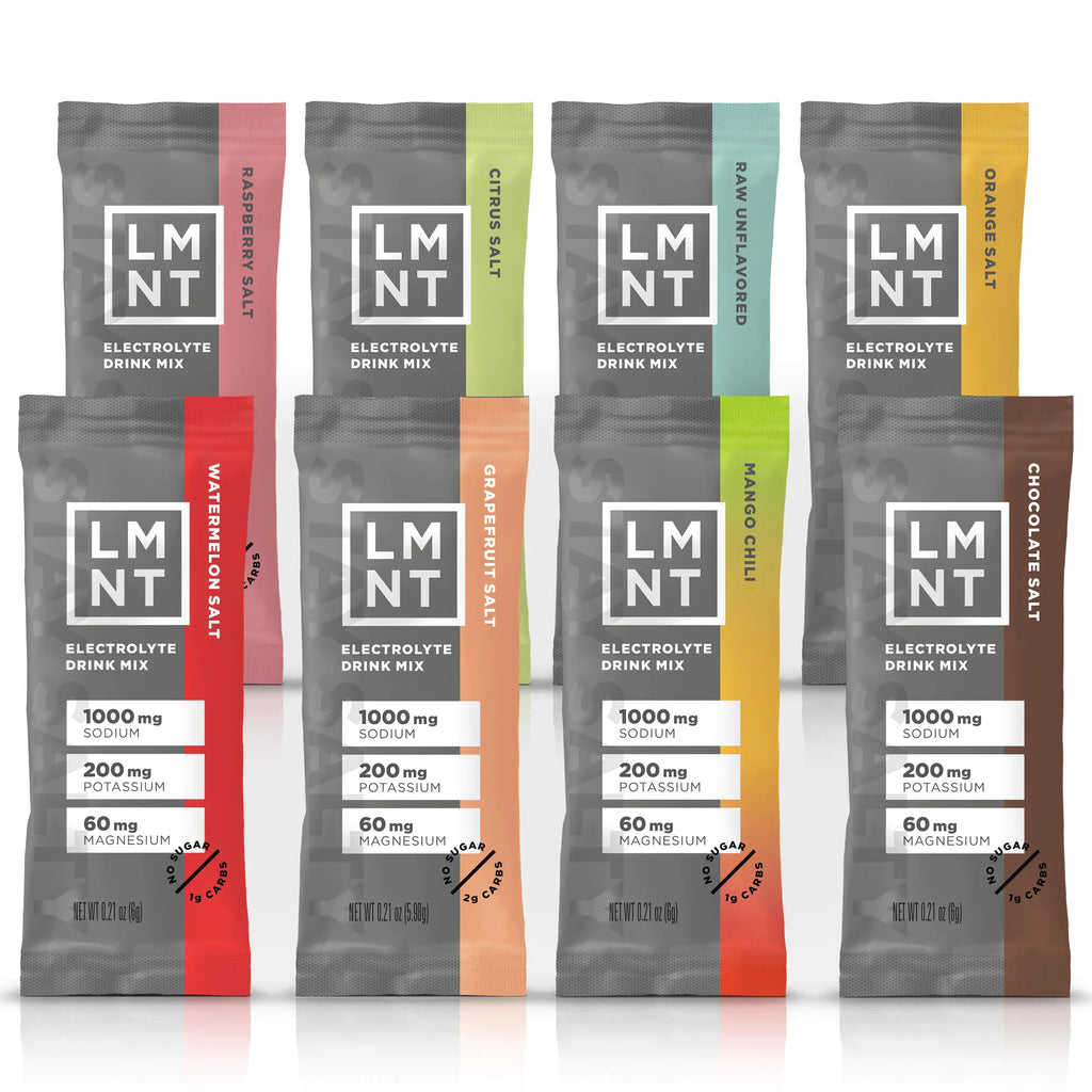 LMNT Keto Electrolyte Powder Packets | Paleo Hydration Drink Mix | No Sugar No Artificial Ingredients | Sample Pack| 8 Stick Packs