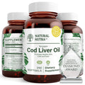 Natural Nutra Norwegian Cod Liver Oil Supplement Helps to Maintain Skin Body Density and Eye Health Promotes Dental Health and Supports Cardiovascular Health 250 Softgels